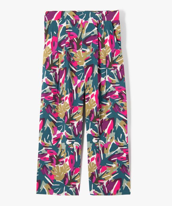 Pantalon fille en toile fine multicolore vue1 - GEMO (ENFANT) - GEMO