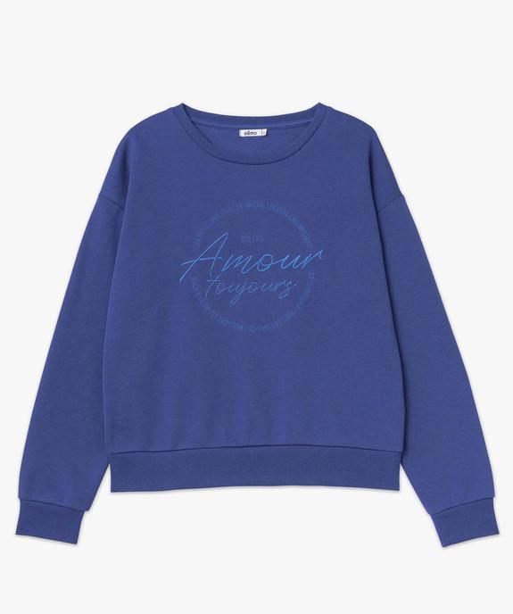 Sweat femme avec message brodé vue4 - GEMO(FEMME PAP) - GEMO