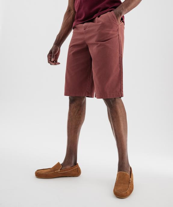 Bermuda chino regular en coton uni homme vue1 - GEMO 4G HOMME - GEMO