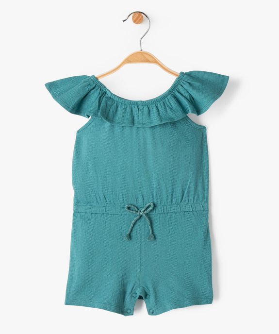 Combishort bébé fille avec volant sur le col vue1 - GEMO(BEBE DEBT) - GEMO