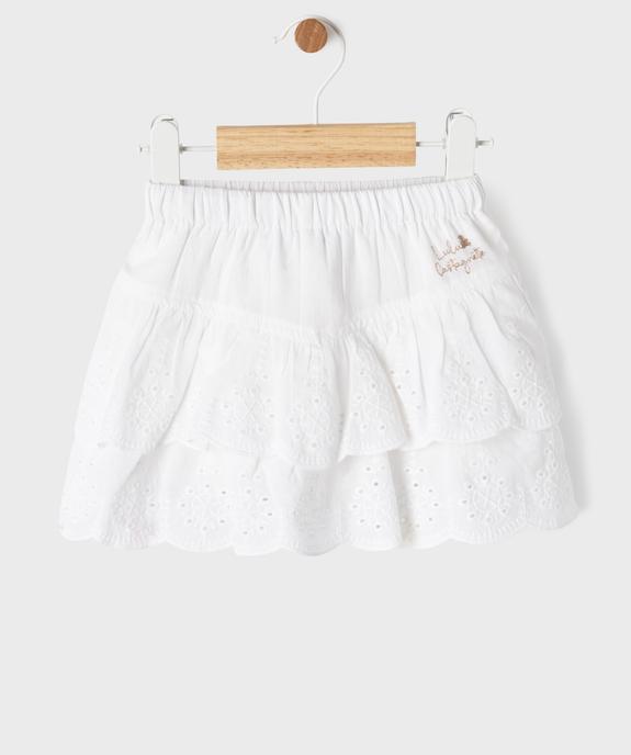 Jupe courte à volants avec short intégré bébé fille - LuluCastagnette vue1 - LULUCASTAGNETTE - GEMO