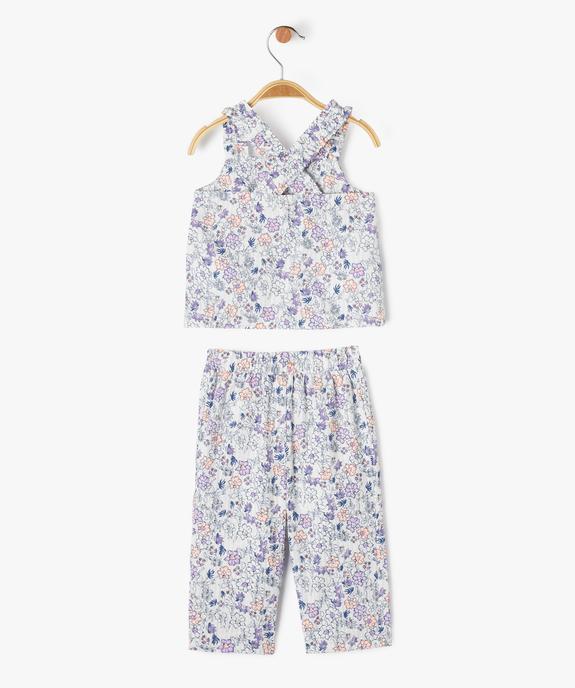 Ensemble 2 pièces fleuri débardeur et pantalon bébé fille - LuluCastagnette vue4 - LULUCASTAGNETTE - GEMO