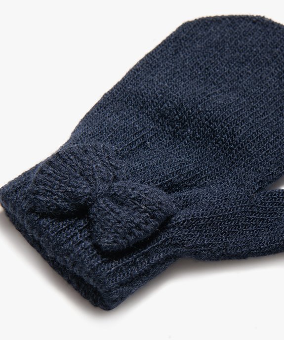 Moufles avec pouce bébé fille (lot de 2) vue2 - GEMO(BEBE DEBT) - GEMO