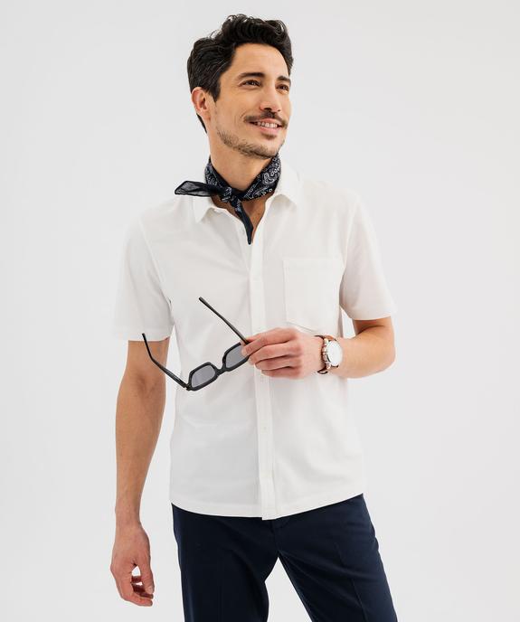 Chemise manches courtes en maille piquée fluide homme vue1 - GEMO (HOMME) - GEMO