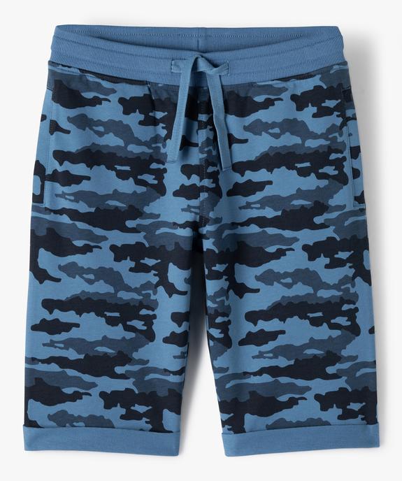 Bermuda garçon à motifs feuillage et taille élastiquée vue1 - GEMO (JUNIOR) - GEMO
