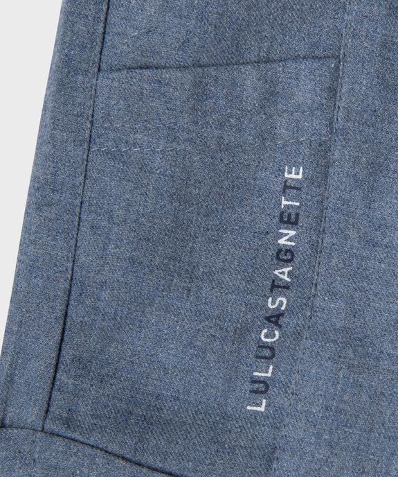 Short en flanelle à revers et taille élastiquée bébé garçon - LuluCastagnette vue3 - LULUCASTAGNETTE - GEMO