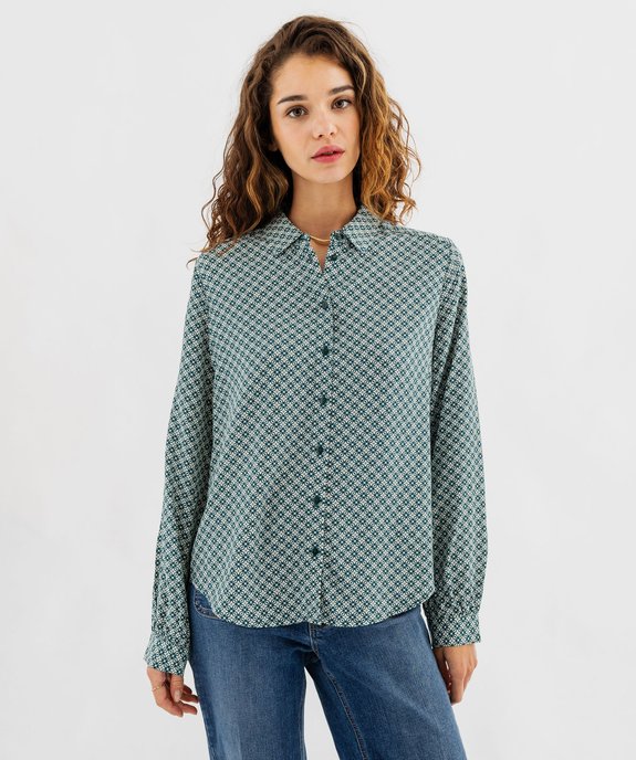 Chemise fluide imprimée femme vue4 - GEMO 4G FEMME - GEMO