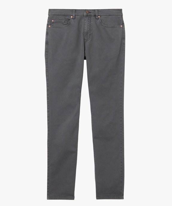 Pantalon homme coupe straight en toile vue4 - GEMO 4G HOMME - GEMO