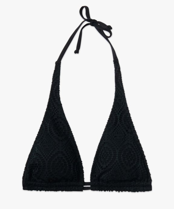 Haut de maillot de bain femme forme triangle en dentelle vue4 - GEMO 4G FEMME - GEMO