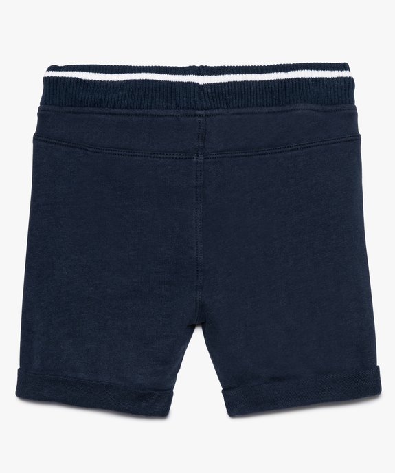 Bermuda bébé en jersey bouclette avec taille élastique vue2 - GEMO(BEBE DEBT) - GEMO