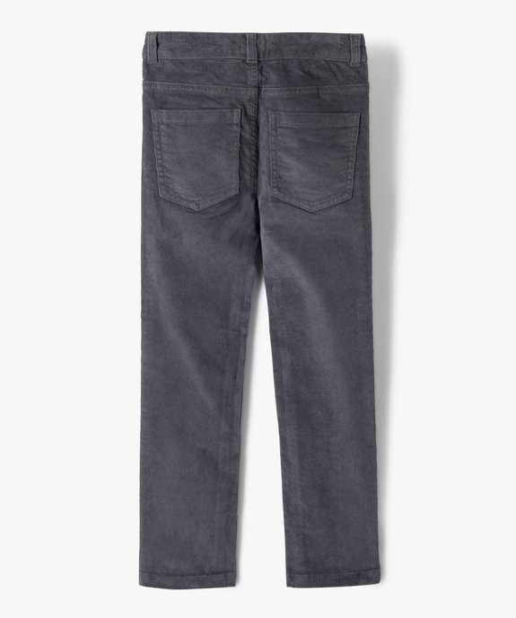 Pantalon garçon 5 poches en velours côtelé vue4 - GEMO (ENFANT) - GEMO