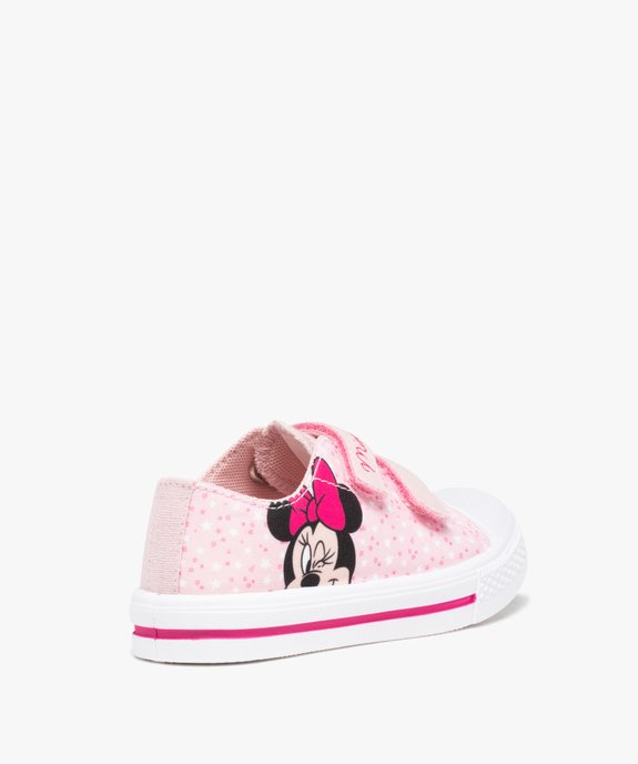 Baskets fille en toile imprimée fermeture scratchs – Minnie vue4 - MINNIE - GEMO