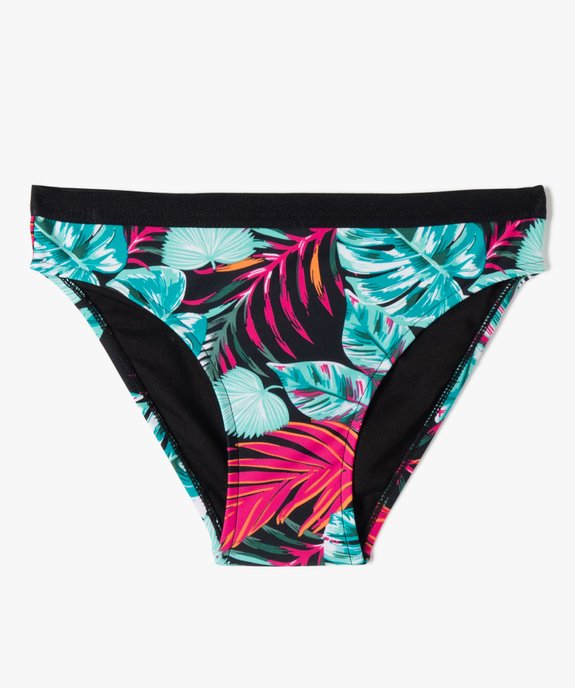 Bas de maillot de bain fille imprimé tropical vue1 - GEMO (JUNIOR) - GEMO