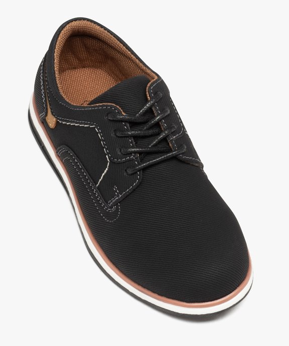 Derbies garçon unis en toile avec semelle bicolore vue5 - BUGGY - GEMO