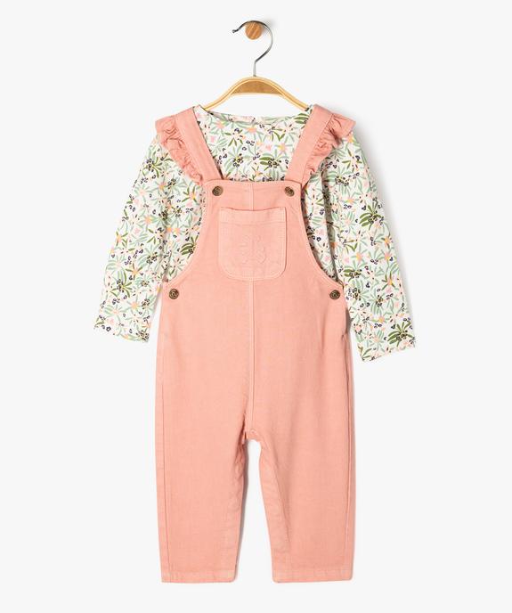 Ensemble 2 pièces bébé fille tee-shirt et salopette - LuluCastagnette vue2 - LULUCASTAGNETTE - GEMO