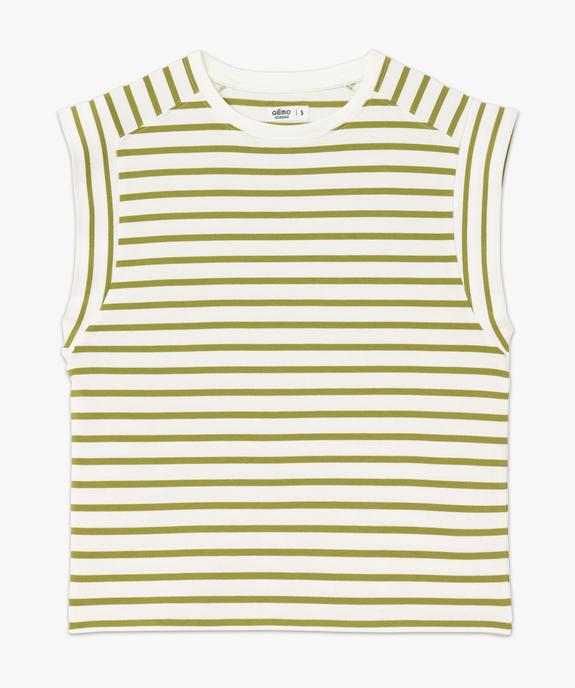 Tee-shirt manches courtes à rayures femme vue4 - GEMO 4G FEMME - GEMO