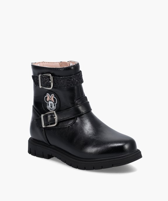Bottines fille unies à semelle crantée – Minnie vue2 - MINNIE - GEMO