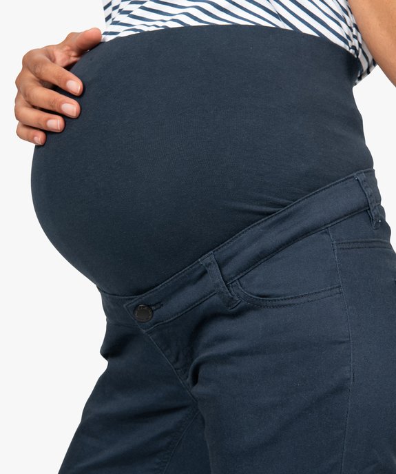 Jean de grossesse coupe slim avec large bandeau élastiqué vue2 - GEMO (MATER) - GEMO