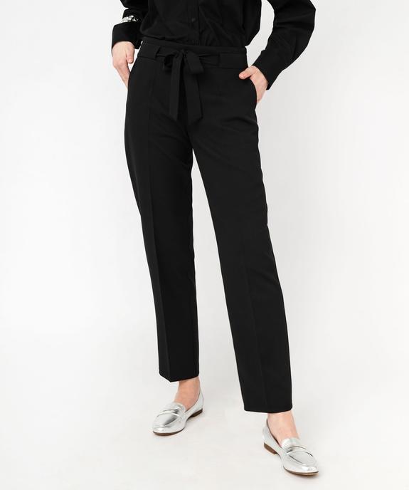 Pantalon de costume en toile fluide femme vue1 - GEMO(FEMME PAP) - GEMO