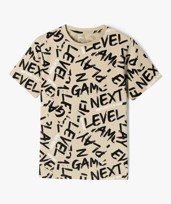 Tee-shirt à manches courtes avec motifs garçon vue1 - GEMO 4G GARCON - GEMO