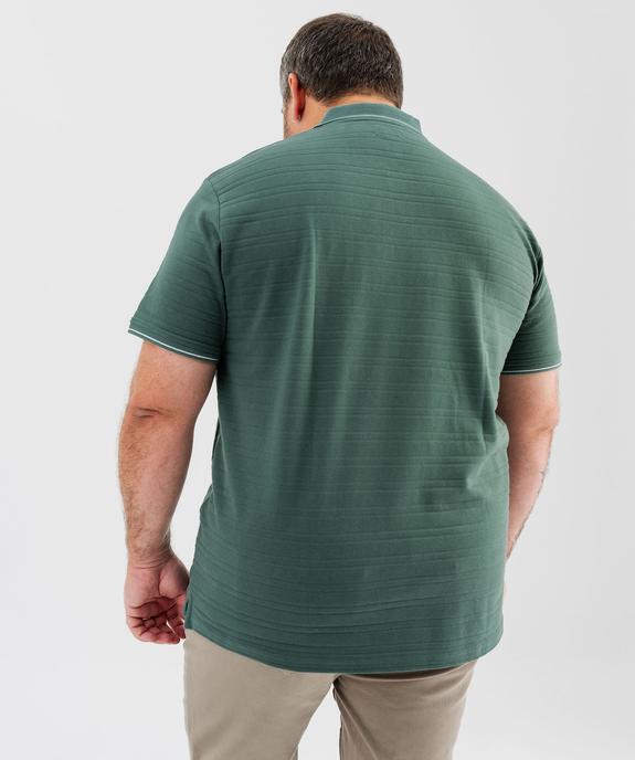 Polo à manches courtes effet rayé homme vue11 - GEMO 4G HOMME - GEMO
