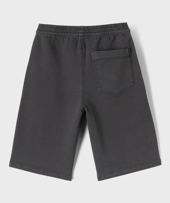 Bermuda skater en coton extensible au coloris unique garçon vue4 - GEMO (JUNIOR) - GEMO