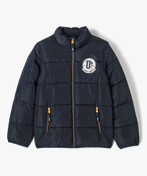 Blouson garçon matelassé avec manches amovibles- Camps United vue2 - CAMPS UNITED - GEMO