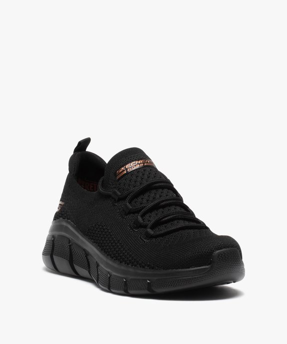 Baskets femme unies en maille – Skechers Bobsflex vue2 - SKECHERS - GEMO