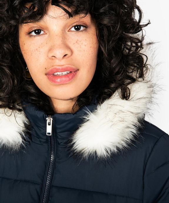 Doudoune femme à capuche duveteuse vue2 - GEMO(FEMME PAP) - GEMO