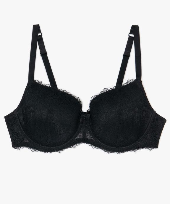 Soutien-gorge avec armatures et bonnets moulés surmontés de dentelle vue4 - GEMO(HOMWR FEM) - GEMO
