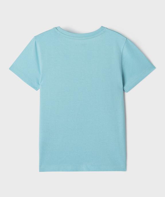 Tee-shirt manches courtes en jersey de coton imprimé estival garçon vue3 - GEMO 4G GARCON - GEMO