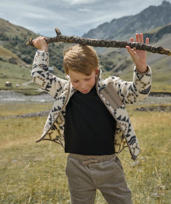 Sweat zippé à col montant en sherpa garçon - GEMO (ENFANT) Sweat zippé à col montant en sherpa garçon vue1 - GEMO (ENFANT) - GEMO