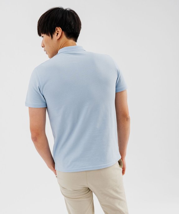 Polo à manches courtes en maille piquée homme vue7 - GEMO 4G HOMME - GEMO