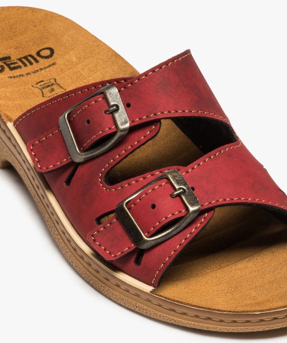 Mules femme confort unies à talon sabot vue6 - GEMO (CONFORT) - GEMO