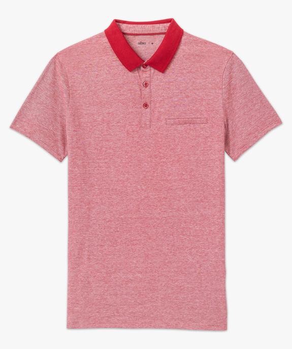 Polo homme à fines rayures et manches courtes vue4 - GEMO (HOMME) - GEMO