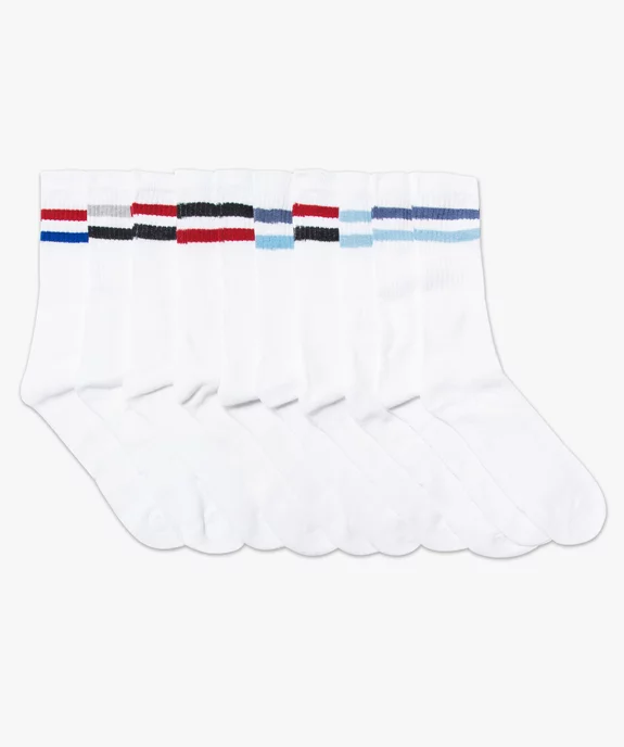 Lot x10 chaussettes hautes de sport vue1 - GEMO(HOMWR HOM) - GEMO