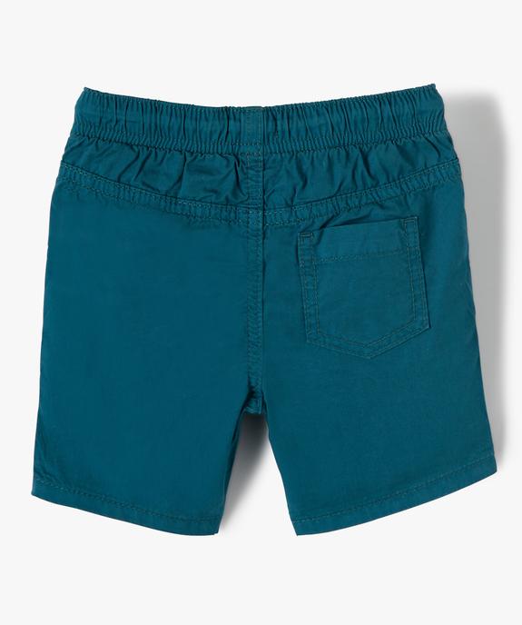 Bermuda en toile à taille élastiquée bébé garçon vue3 - GEMO 4G BEBE - GEMO