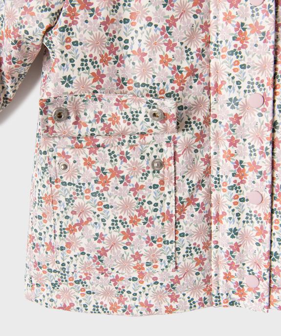 Manteau imperméable à capuche avec doublure chaude bébé fille vue3 - GEMO(BEBE DEBT) - GEMO