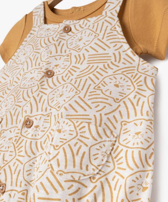 Ensemble 2 pièces combinaison courte et body bébé garçon vue2 - GEMO(BB COUCHE) - GEMO
