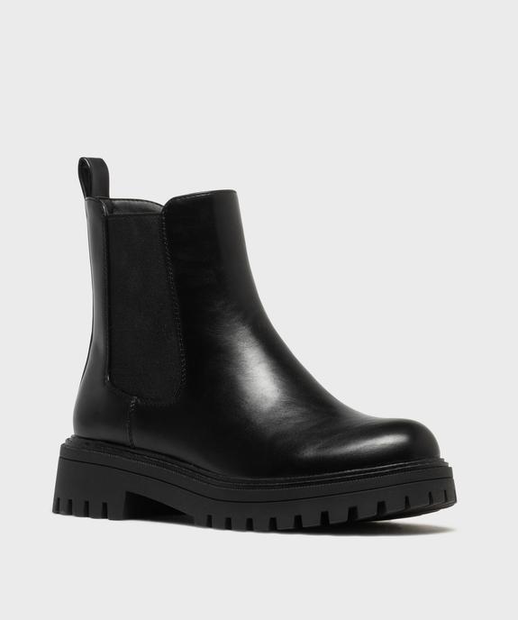 Boots crantés avec élastique latéral femme - 5 Miles vue2 - 5 MILES - GEMO