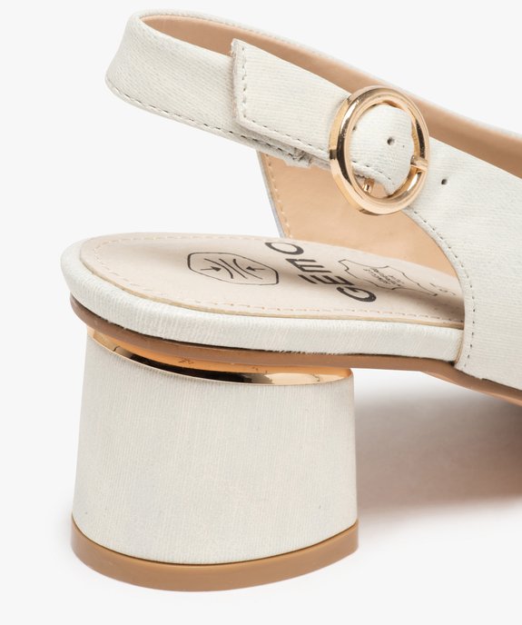 Escarpins femme unis à talon rond style rétro vue6 - GEMO(URBAIN) - GEMO