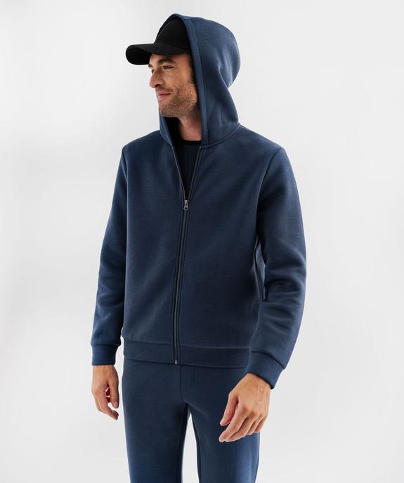 Sweat zippé à capuche homme vue2 - GEMO (HOMME) - GEMO