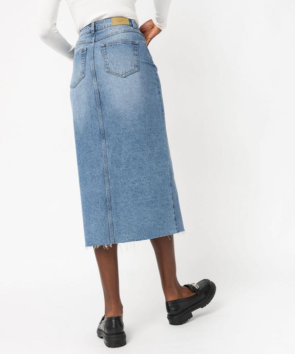 Jupe en jean longue fendue devant femme vue3 - GEMO 4G FEMME - GEMO
