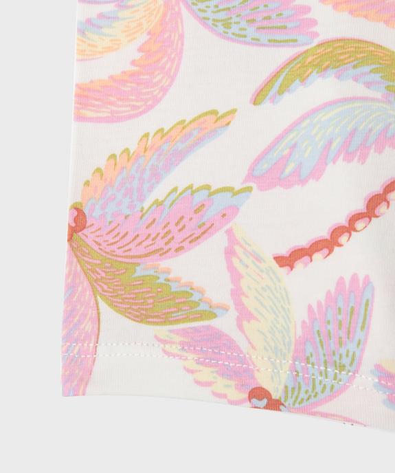 Cycliste en coton stretch fille vue2 - GEMO 4G FILLE - GEMO