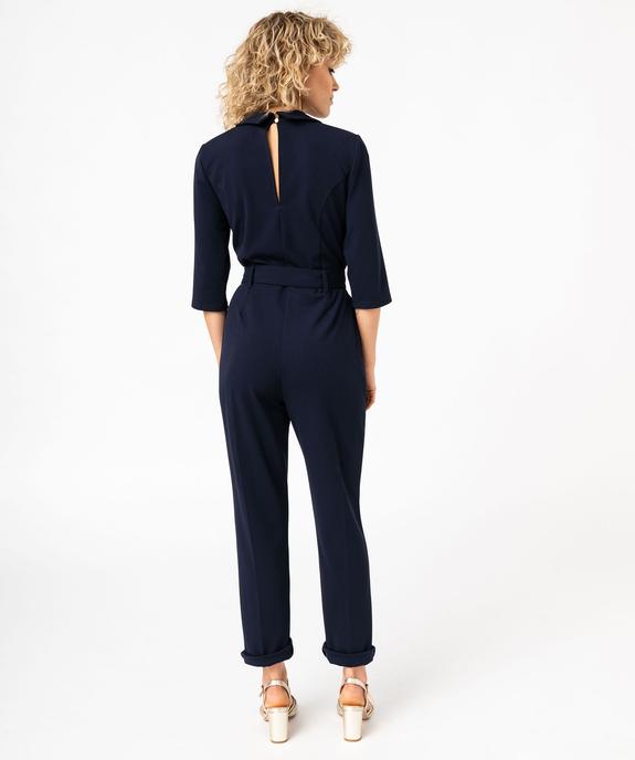 Combinaison pantalon avec col tailleur femme  vue3 - GEMO(FEMME PAP) - GEMO
