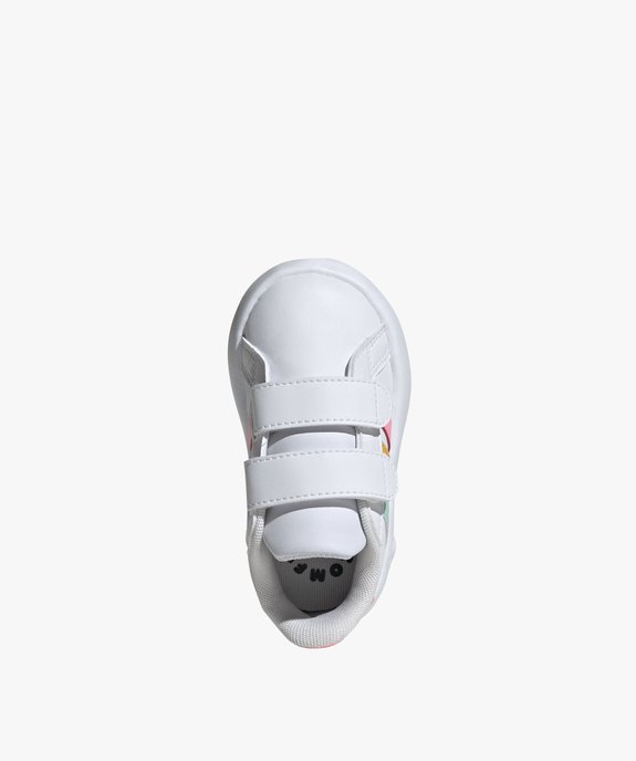 Baskets bébé fille unies à double scratch avec semelle souple Grandcourt – Adidas vue5 - ADIDAS - GEMO