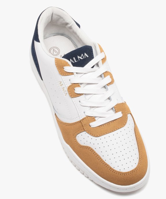 Baskets homme dessus en cuir style casual - Alma Planète vue6 - ALMA - GEMO