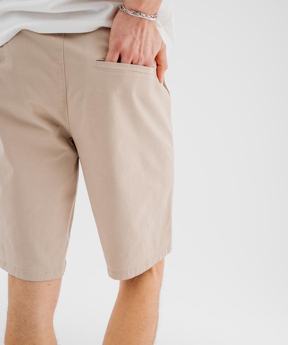 Bermuda chino coupe regular en coton stretch homme vue4 - GEMO (HOMME) - GEMO