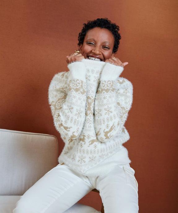 Pull de Noël femme motif jacquard vue5 - GEMO(FEMME PAP) - GEMO