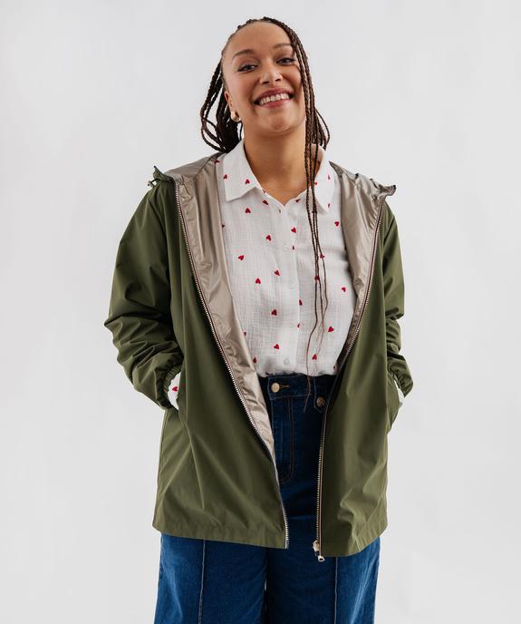 Blouson déperlant à capuche réversible femme grande taille vue1 - GEMO 4G GT - GEMO